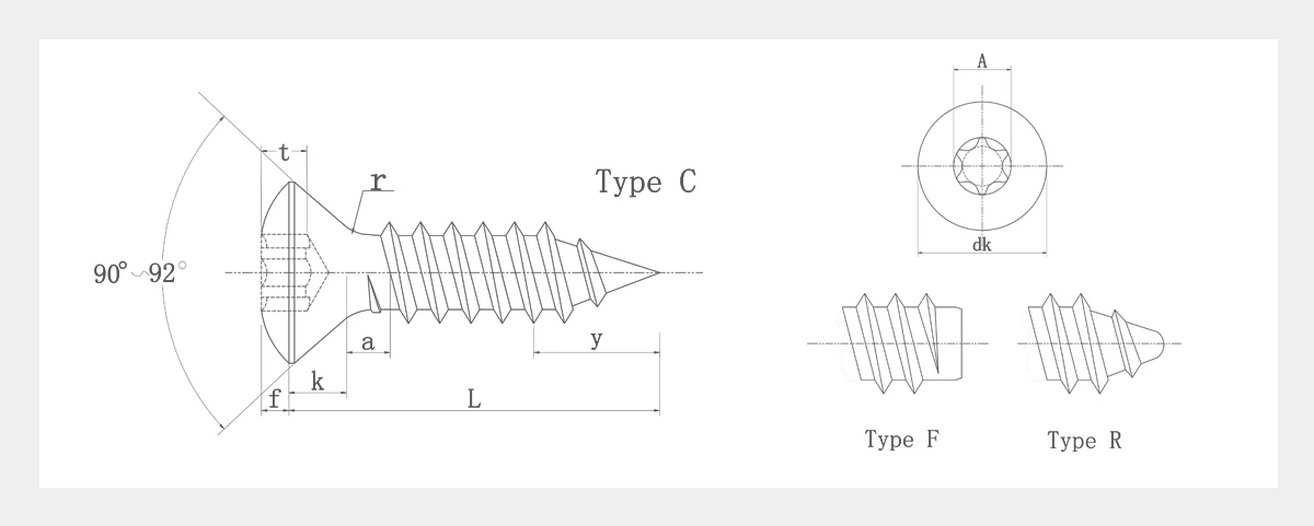 Torx Oval Head Screw-AYA Fasteners-2D