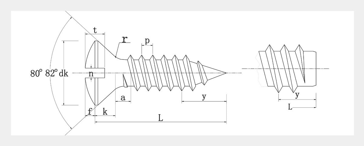 Countersunk Raised Head Screws-2D